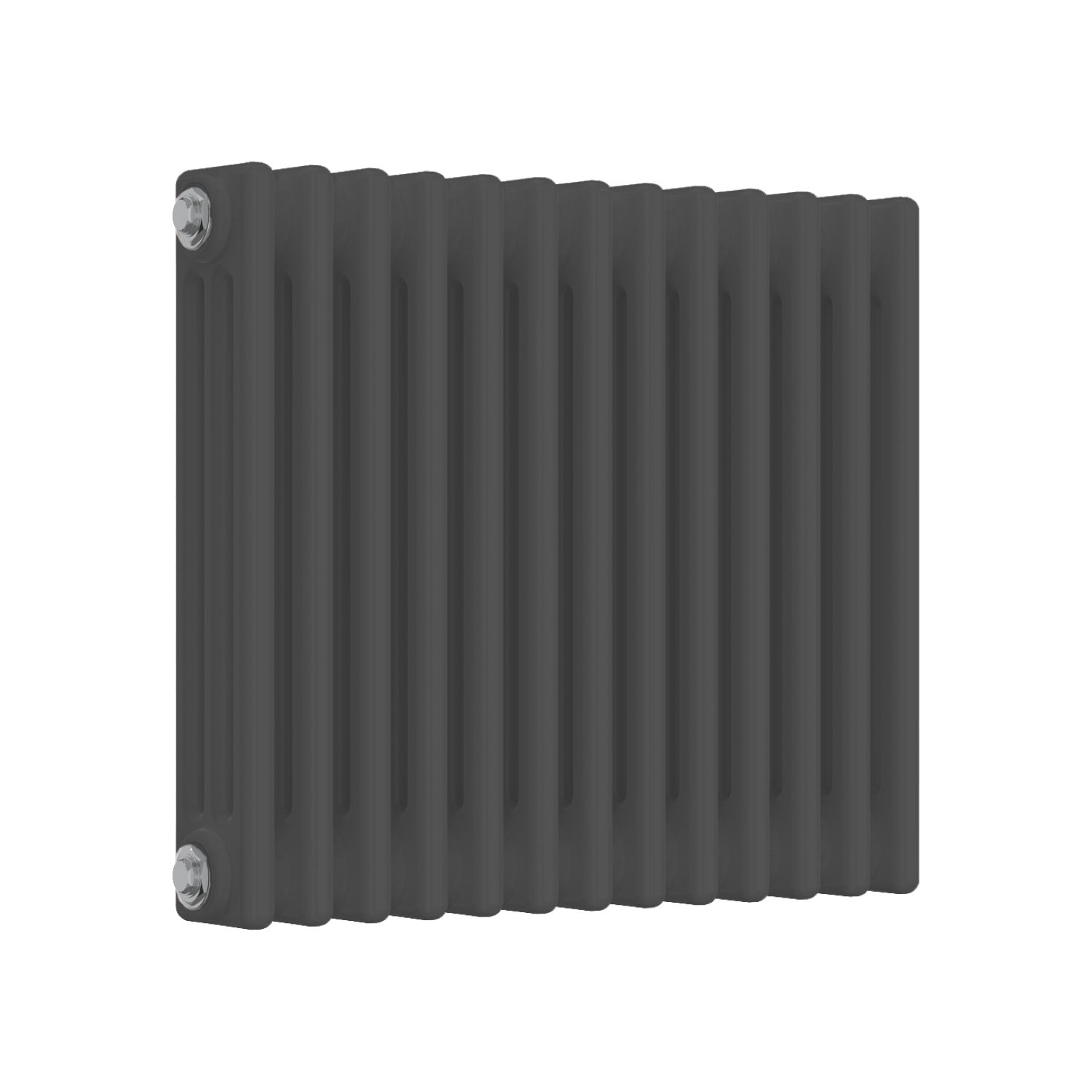 Reina 500mm x 605mm 2241BTU Anthracite Horizontal 3 Column Radiator (823LH)