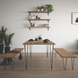 Rothley 3-Pin Hairpin Worktop Leg Matt Black 710mm