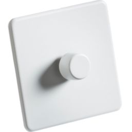 Knightsbridge  1-Gang 2-Way LED Intelligent Dimmer Switch  Matt White