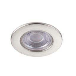 Saxby CosmosEco V3 Fixed  Fire Rated LED Recessed Downlights Satin Nickel 6W 500lm 6 Pack