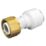 FloPlast FloFit+ Plastic Push-Fit Straight Tap Connector 15mm x 3/4"