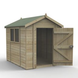 Forest Timberdale 6' 6" x 8' (Nominal) Apex Tongue & Groove Timber Shed with Assembly