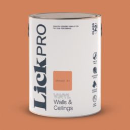 LickPro  5Ltr Orange 04 Vinyl Matt Emulsion  Paint