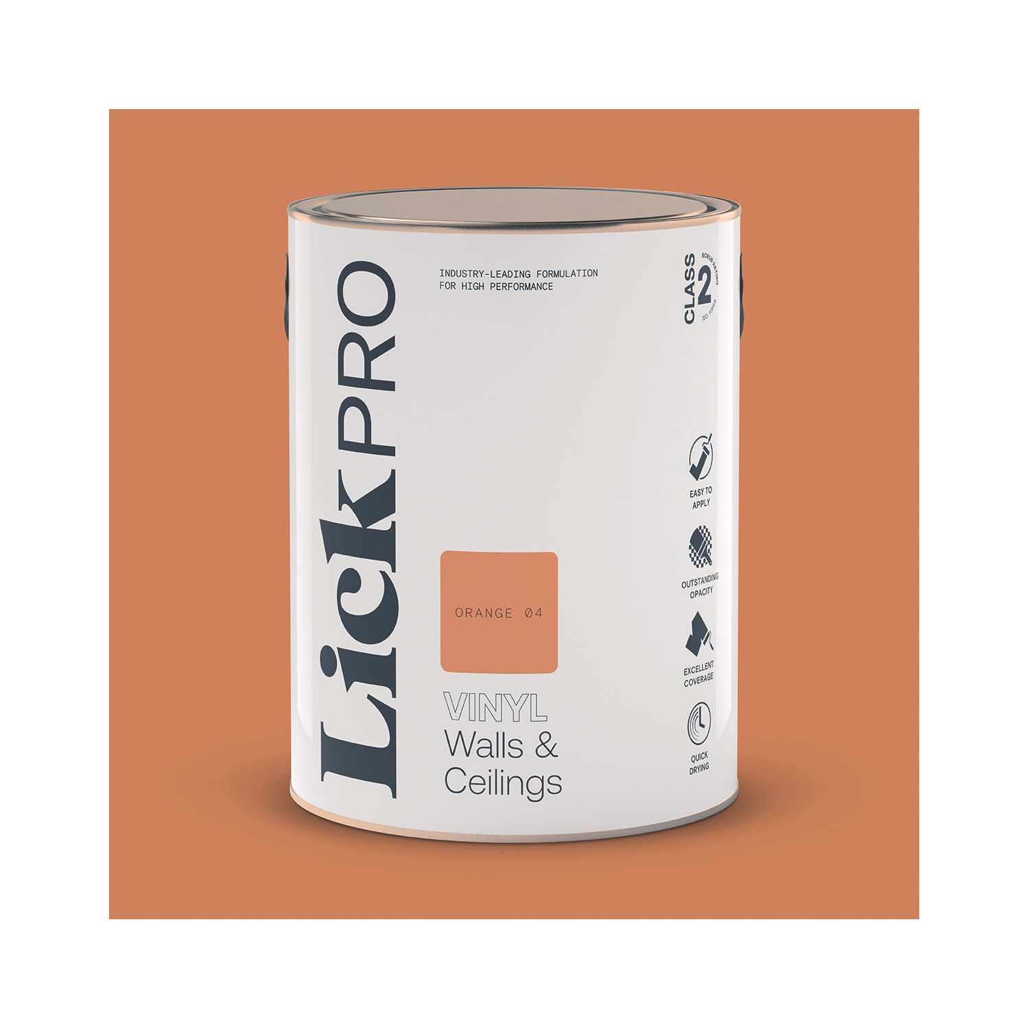 LickPro 5Ltr Orange 04 Vinyl Matt Emulsion Paint (823TM)