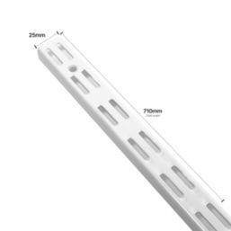 RB UK Antibacterial Twin Slot Uprights White 710mm x 25mm 2 Pack