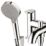 Hansgrohe Vernis Blend Chrome 123mm Deck Mounted Dual Control Manual Shower Mixer Tap