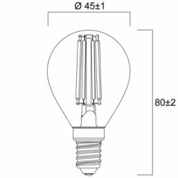 Sylvania TOLEDO RETRO E14 Mini Globe LED Light Bulb  470lm 4.5W