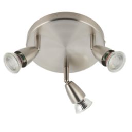 Saxby Amalfi Round 3-Light Spotlight Satin Nickel