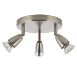Saxby Amalfi Round 3-Light Spotlight Satin Nickel
