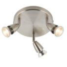 Saxby Amalfi Round 3-Light Spotlight Satin Nickel