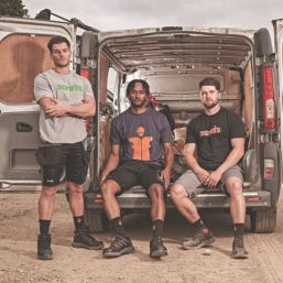 Scruffs Houghton Worker Short Sleeve T-Shirts Grey / Navy / Black Medium 42.5" Chest 3 Pack