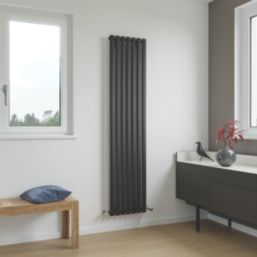 Ximax Fortuna 1800mm x 410mm 2952BTU Black Vertical Designer Radiator