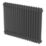 Flomasta 600mm x 785mm 2732BTU Black Horizontal 2 Column Radiator