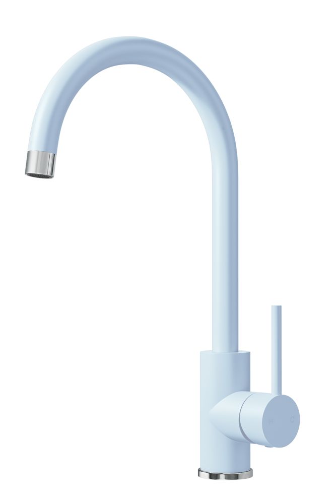 ETAL Sorrento Single Lever Kitchen Mixer Tap Pastel Blue Screwfix