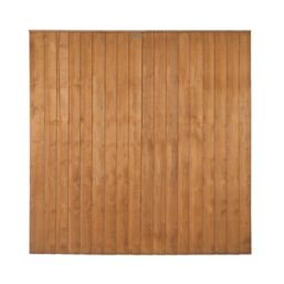 Forest Vertical Board Closeboard  Fence Panels Golden Brown 6' x 6' Pack of 20