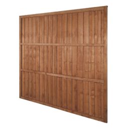 Forest Vertical Board Closeboard  Fence Panels Golden Brown 6' x 6' Pack of 20