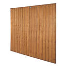 Forest Vertical Board Closeboard  Garden Fencing Panel Golden Brown 6' x 6' Pack of 20