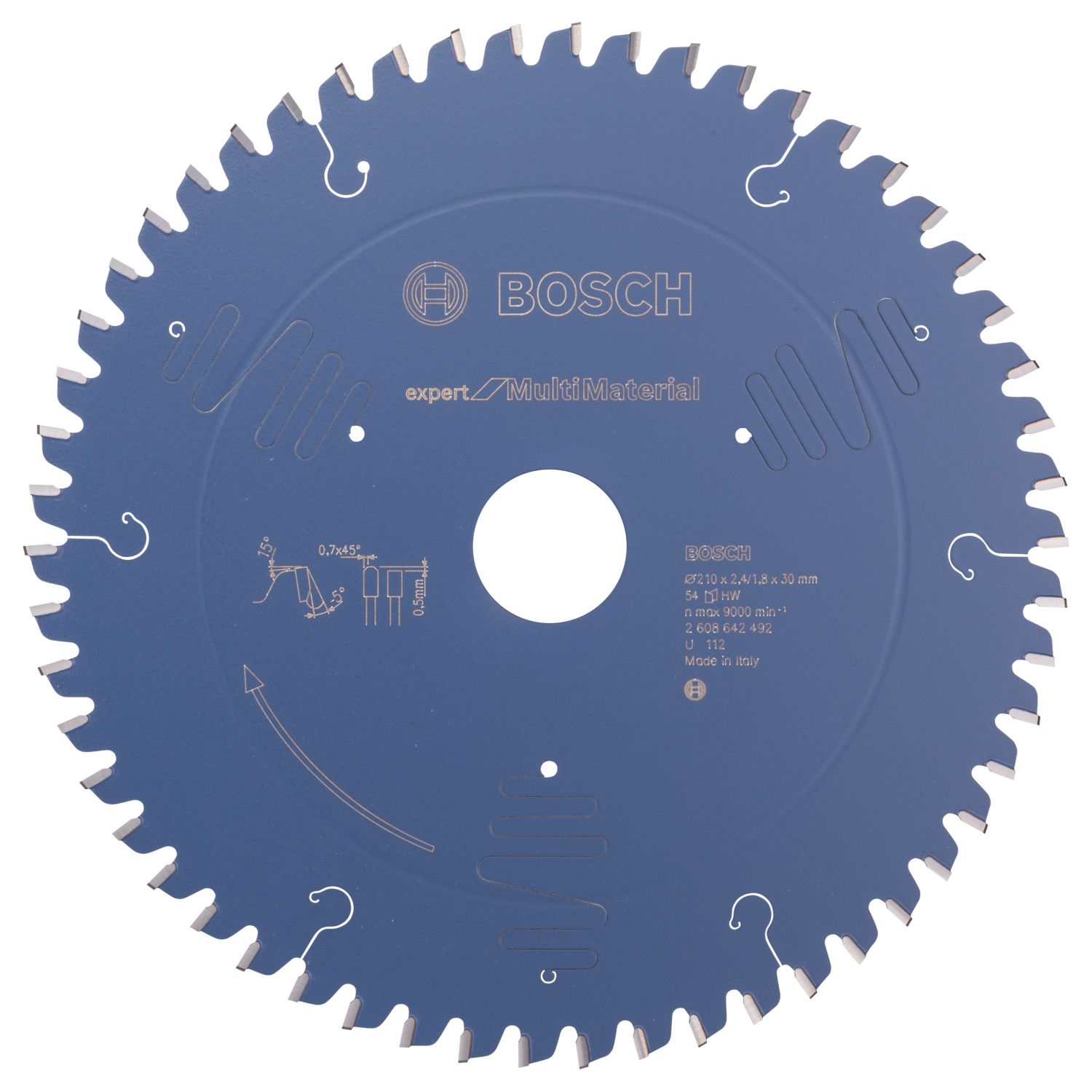 Bosch Expert Multi-Material Circular Saw Blade 210mm x 30mm 54T (824KP)
