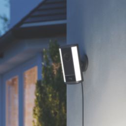 Ring  Mains-Powered Black Wireless 4K Outdoor Cylinder Camera