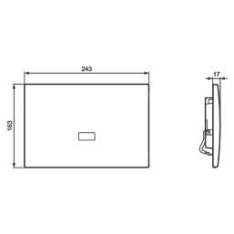 Armitage Shanks Septa Pro E2 Mains-Powered Automatic Flush Control Plate Chrome