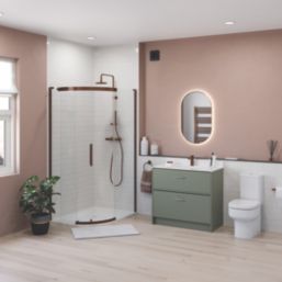 Sensio Nebula Oval Illuminated Bathroom Mirror Bronze With 2016lm LED Light 800mm x 500mm