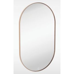 Sensio Nebula Oval Illuminated Bathroom Mirror Bronze With 2016lm LED Light 800mm x 500mm