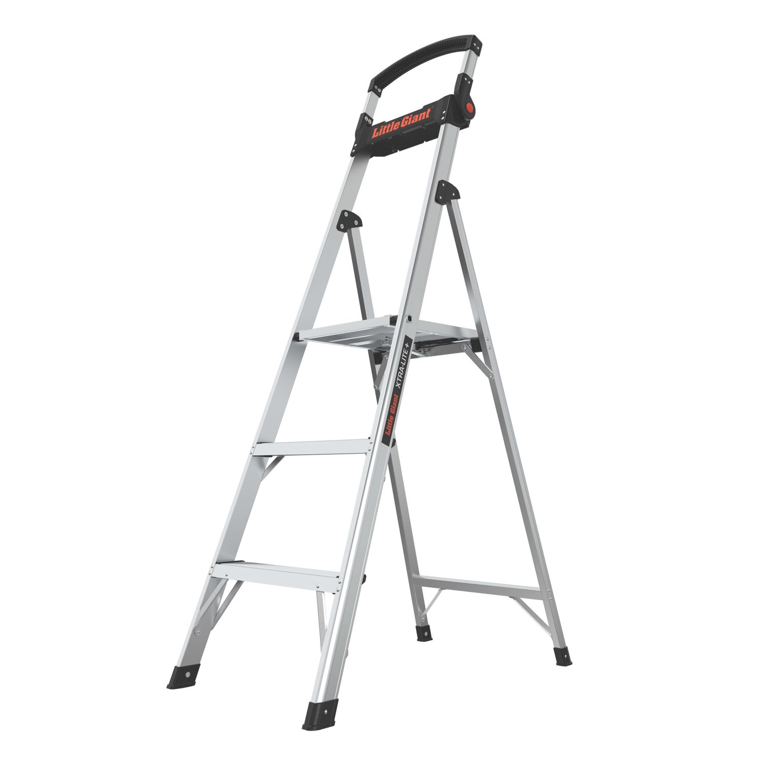 Little Giant Aluminium 1.5m 3 Step Platform Step Ladder With Handrail (824RF)