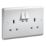 Knightsbridge  13A 2-Gang SP Switched Smart Socket White