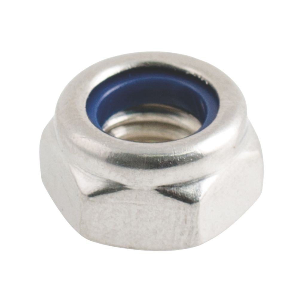 Easyfix A2 Stainless Steel Nylon Lock Nuts M8 100 Pack Screwfix