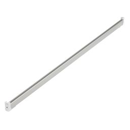 Croydex Straight Shower Curtain Rail Aluminium Silver 915mm