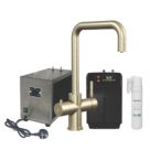 ETAL Elise 4-in-1 Instant Boiling Water Tap with Chiller Unit Brushed Brass