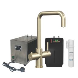 ETAL Elise 4-in-1 Instant Boiling Water Tap with Chiller Unit Brushed Brass