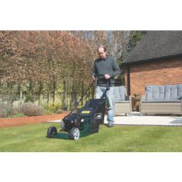 Petrol rotary discount mower with roller