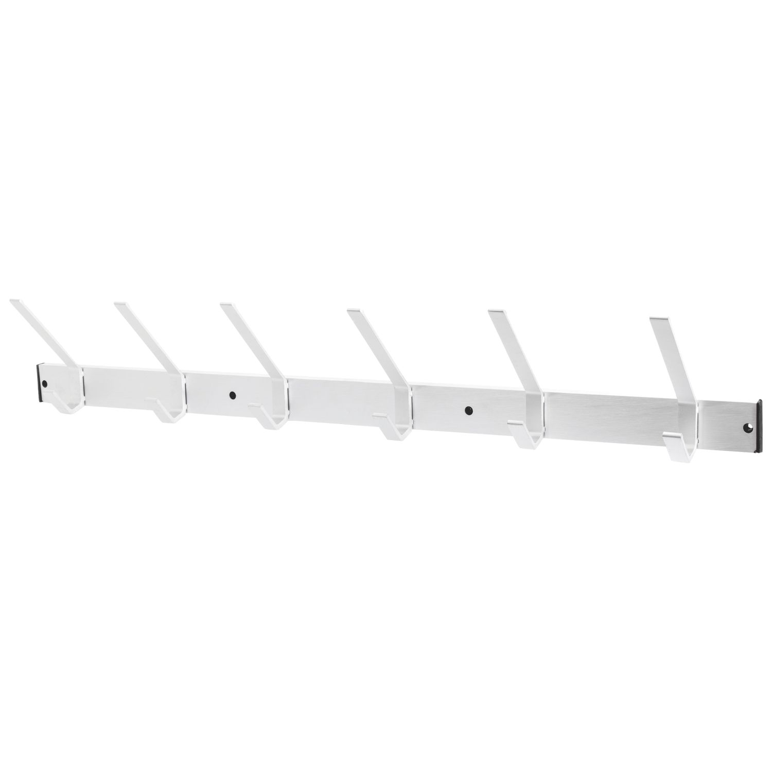Smith & Locke 6-Hook Utility Rail Brushed Aluminium 690mm x 120mm (825HT)