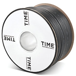 Time RG6 Black 2-Core Shotgun Coaxial Cable 100m Drum