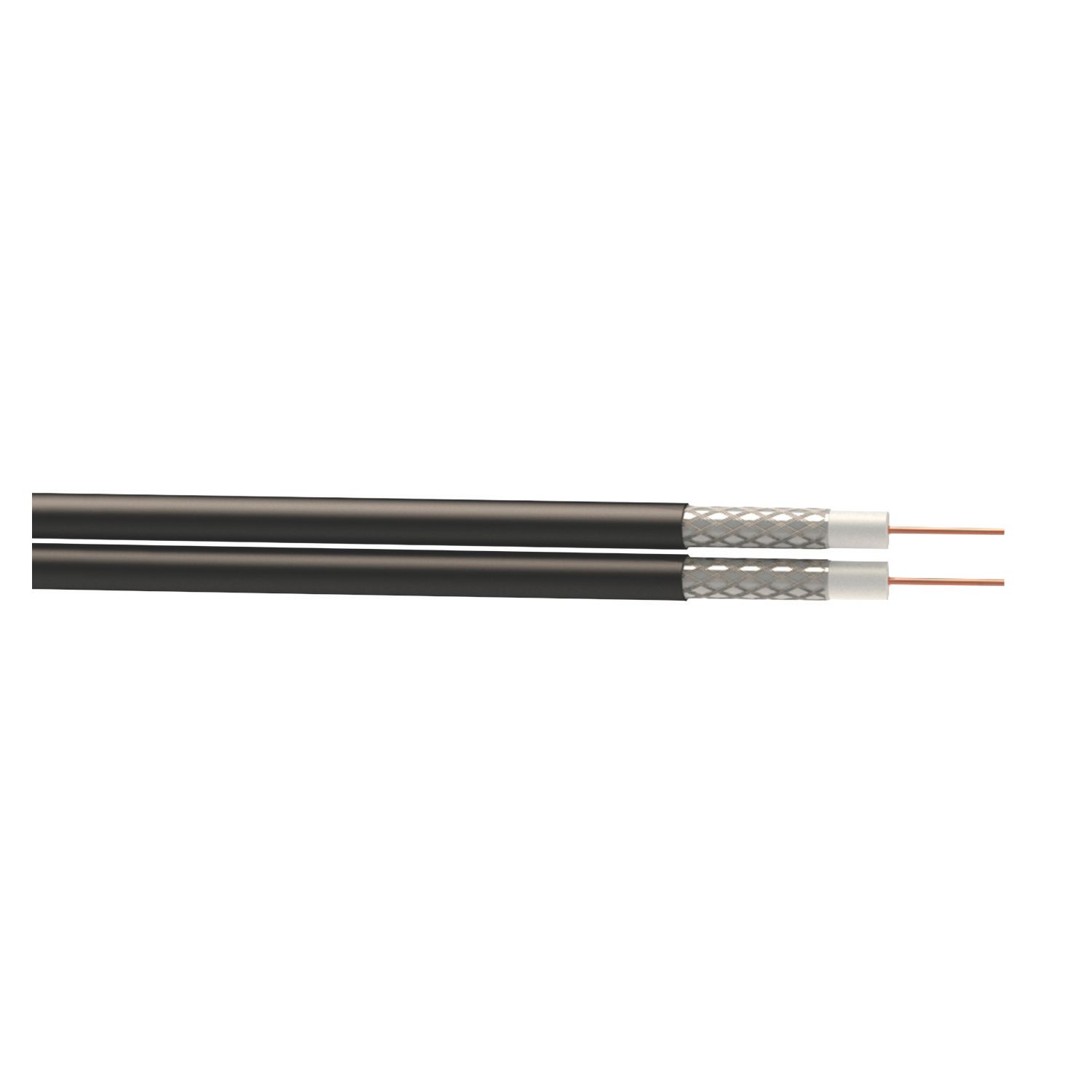 Time RG6 Black 2-Core Shotgun Coaxial Cable 100m Drum (825JY)