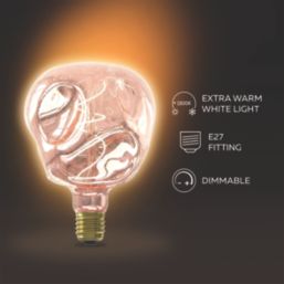Calex XXL Organic Neo E27 Decorative LED Light Bulb Rose 70lm 4W