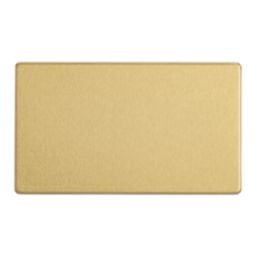 Contactum Lyric 2-Gang Blanking Plate Brushed Brass
