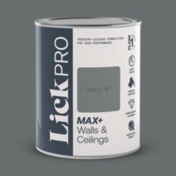 LickPro Max+ 1Ltr Grey 07 Matt Emulsion  Paint
