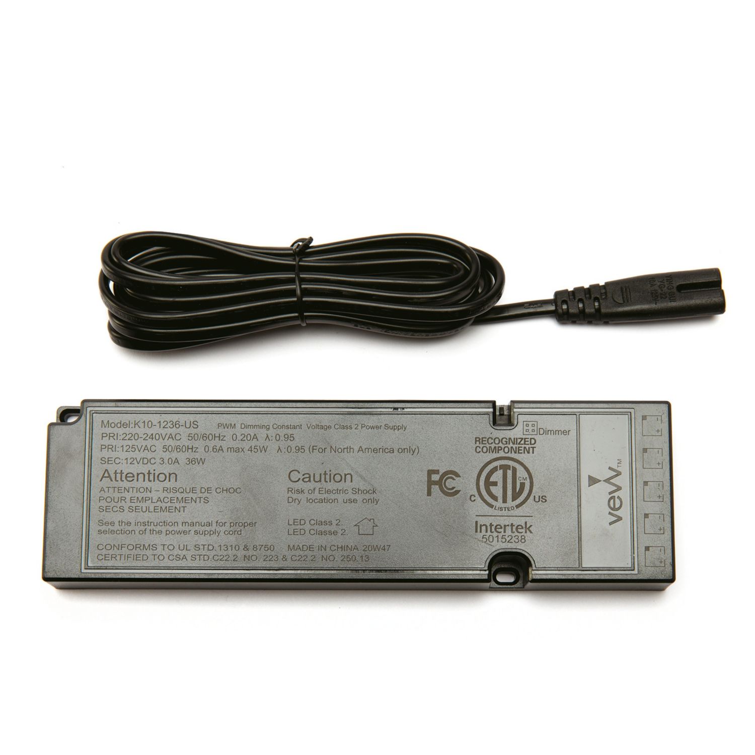 VEW 12V Constant Voltage LED Driver 36W (825TW)
