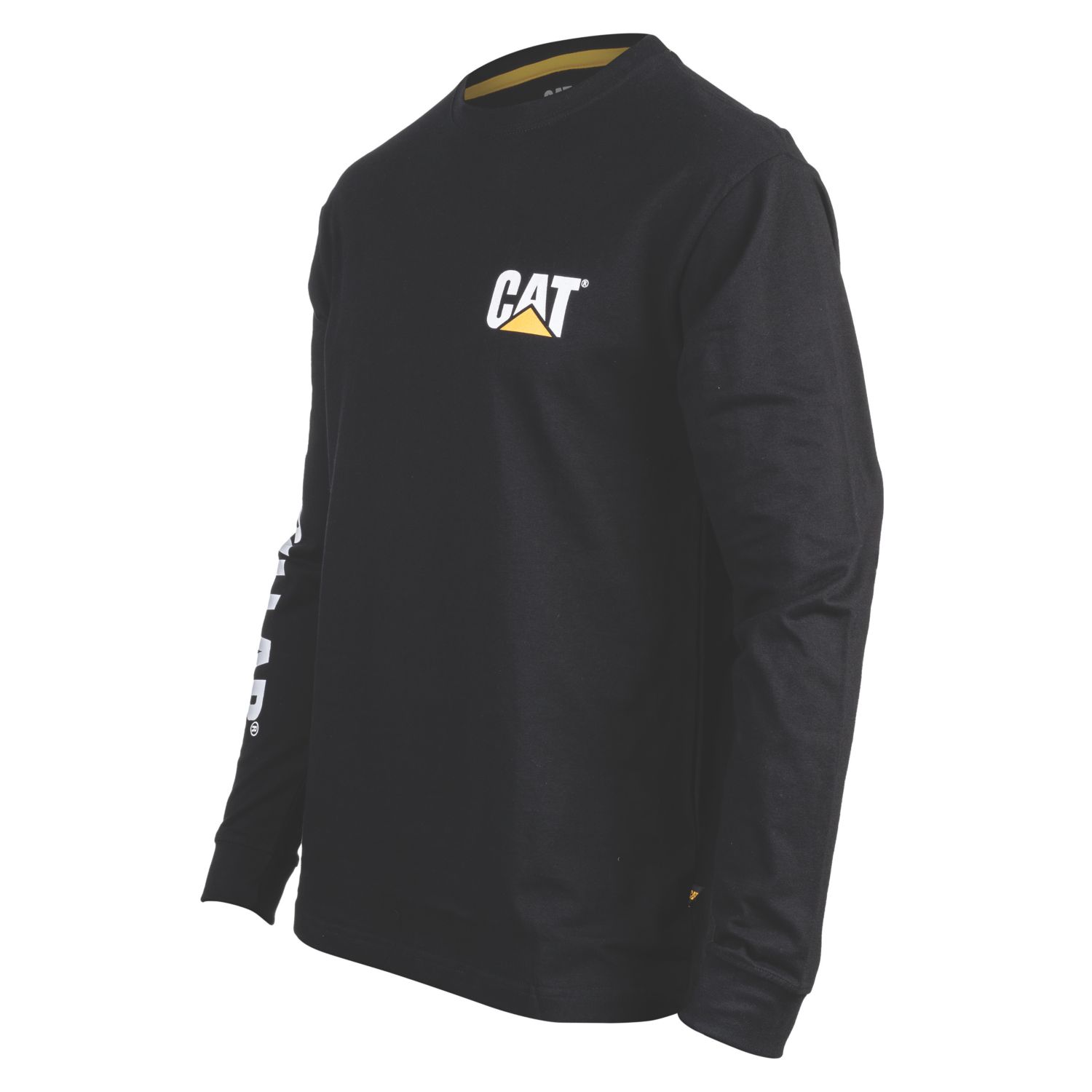 CAT Trademark Banner Long Sleeve T-Shirt Black 3X Large 54-56" Chest (825VG)