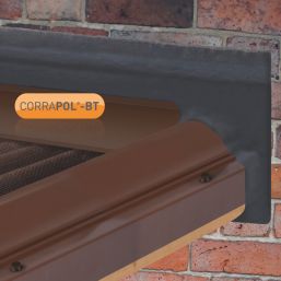 Corrapol-BT Rock n Lock Aluminium Wall Top Flashing Brown 165 x 90mm x 2m