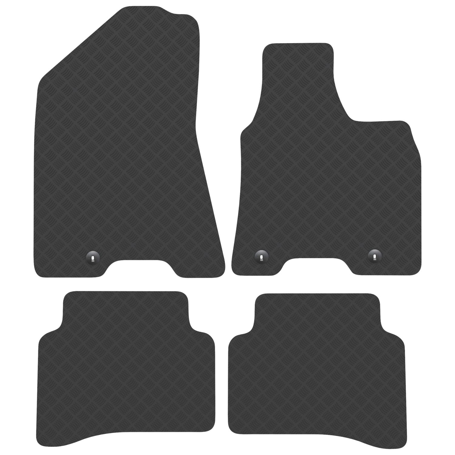 Car Mat Co. Kia Sportage 2016 - 2021 Rubber Car Mats 4 Piece Set (825VV)