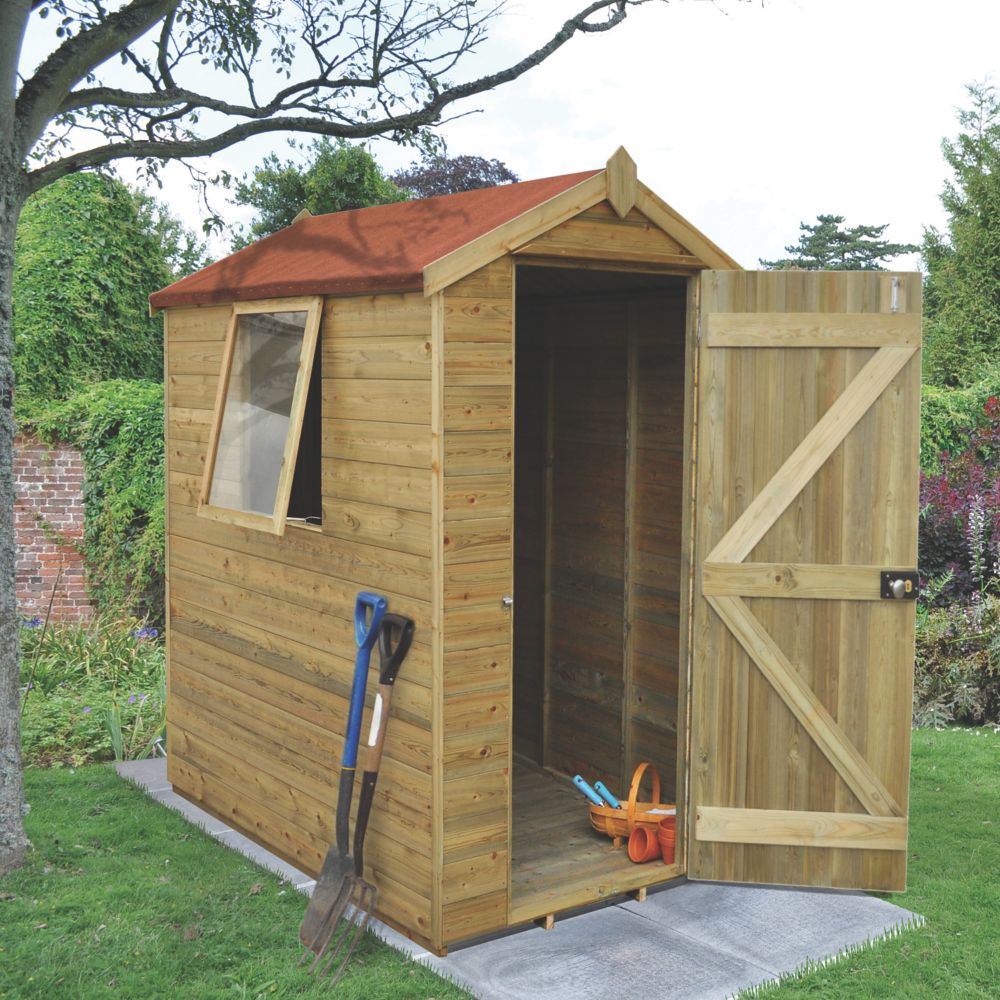Forest 4' x 6' (Nominal) Apex Tongue &amp; Groove Timber Shed 