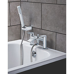 Wye Deck-Mounted  Bath/Shower Mixer Tap Chrome