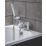 Wye Chrome 128mm Deck Mounted Dual Control Manual Shower Mixer Tap