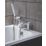 Wye Chrome 128mm Deck Mounted Dual Control Manual Shower Mixer Tap