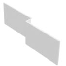 Essentials L-Shaped Shower Bath Front Panel 1700mm White Gloss