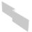 Essentials L-Shaped Shower Bath Front Panel 1700mm White Gloss