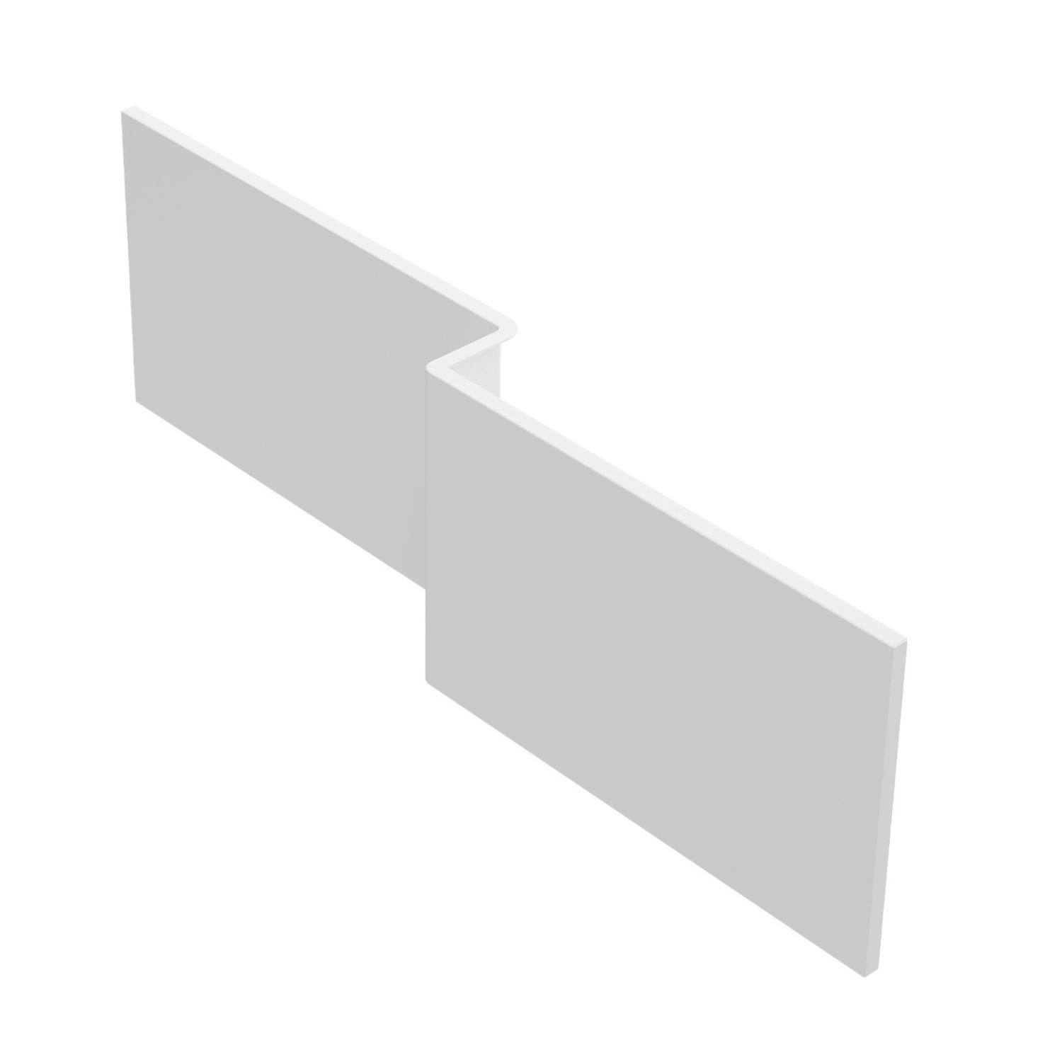 Essentials L-Shaped Shower Bath Front Panel 1700mm White Gloss (826AA)